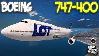 BOEING 747-400 (БОИНГ 747-400) - ГТА 5 МОДЫ - GTA 5 MODS - (ОБЗОР, БАГИ)