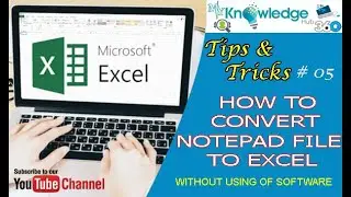 How to convert notepad file to excel | How to convert text file to excel | Excel Tips and Tricks