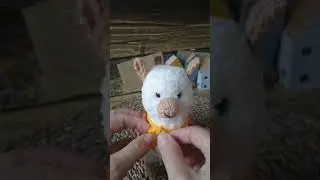 мягкая вязаная игрушка альпака 