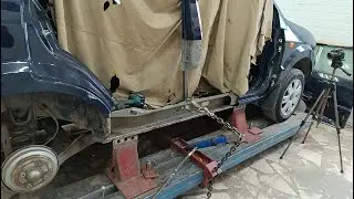 We are restoring a Ford Fusion after a side impact.