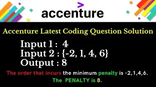 Accenture  Coding Questions | Coding Question in 