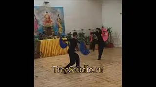 Кунг-фу с веерами / Китайский боевой танец под традиционные этно барабаны Китая