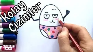 Easy Drawings | How to Draw a Cute Egg | Color and Draw Step by Step