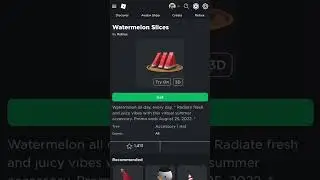 Get this free item on Roblox right now! Watermelon Slices! #roblox #robloxfyp #freeitemroblox