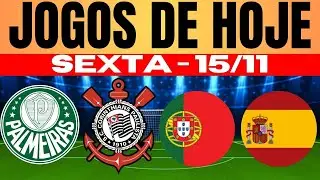 JOGOS DE HOJE | BRASILEIRÃO 2024 I SEXTA-FEIRA 15/11/2024 | JOGOS DE HOJE