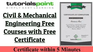 Civil and Mechanical Engineering Free Courses With Free Certificate | Free Certificate Course Online