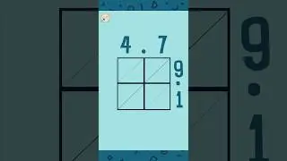 Multiplying decimals using the lattice method 