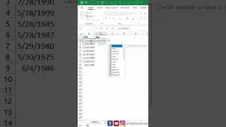 Age calculator in Excel #avtechandtravel #shortvideo #shortviral #shorts