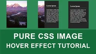 Pure CSS Image Hover Effect Design Tutorial #1