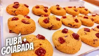 Biscoito de fubá com goiabada: simples de fazer e muito DELICIOSA | Cookies de Fubá
