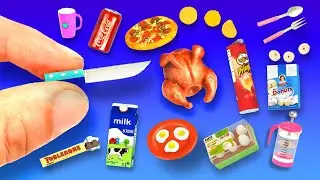 25 ideas mini food for Barbie doll and dollhouse (mega compilation)