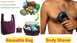 Best Products Available on Amazon. Body Shaver, Washable Foldable Shopping Bags