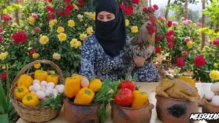 طبخ الكثير من القدور  الجديدة للفطور في يوم مضان المبارك