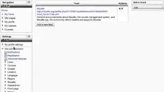 Moodle - RSS feed block