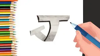 How to draw 3D letter T sketch with Pencil