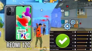 Redmi 12c free fire sensitivity setting ⚙️ | Redmi 12c free fire headshot setting ⚙️