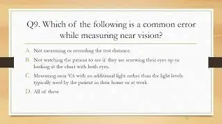 Optometry MCQs Series - Part 2