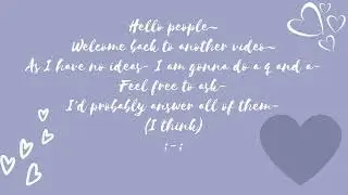 Write ur questions down-