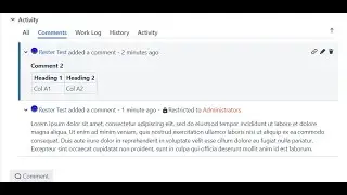 JIRA Comments