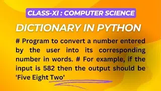Program to convert a number entered by the user into its corresponding number in words