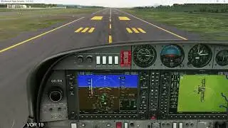 DA42 RJSF VOR Rwy19 from MAHOK