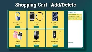 🛒 Dynamic Shopping Cart Tutorial 2025: Add/Delete Items with HTML CSS JavaScript | MZCode01 