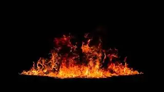 Fire flames VFX effect in black screen