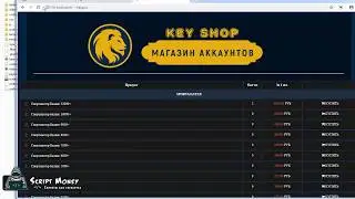 software Script for a digital goods store Selling accounts