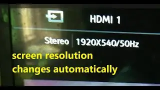 Screen resolution changes to 1920x540/50Hz in sony bravia tv