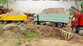 Tổng Hợp Xe Tải 4 Chân Siêu Trường Siêu Trọng, Ô Tô Chở Cát Quá Tải, Xe Đồ Chơi Điều Khiển