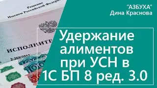 Удержание алиментов при УСН в 1С Бухгалтерия 8