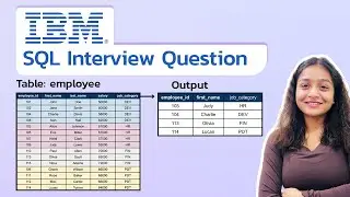 IBM SQL Interview Question | Using CTEs