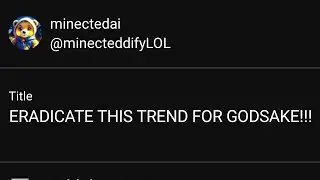 ERADICATE THIS TREND FOR GODSAKE!!!