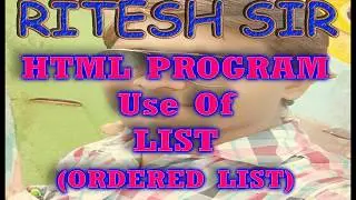 HTML Program Ordered List