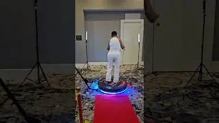360 photo booth setup with tv  using Lumabooth