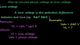 how to convert phase voltage to line voltage