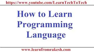 How to Learn Programming Language