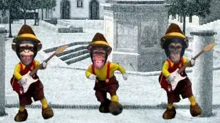 Dancing Monkeys -  Monos bailando - Green Screen HD