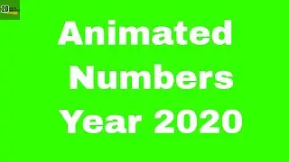 Animated numbers 2020 Efx Full Hd 1080px/ 2D EFFECTS / Green Screen / 2D Animation / Free Download