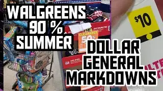 Walgreens 90%  Dollar General YELLOW DOT Markdowns Summer 3 Stores #yellowdot, #greenclover