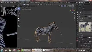 Creating a sculpture low poly animal zebra in blender 2.81a rigging armature, stencil texture