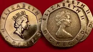 1983 & 1986 UK 20 Pence Coin - United Kingdom Twenty Pence - Great Britain