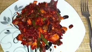 Овощное рагу с фасолью и грибами. Очень вкусно и просто/Рецепт.