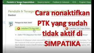Cara nonaktifkan PTK yang sudah tidak aktif di SIMPATIKA