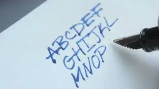 Writing with a Fude nib Fountain Pen