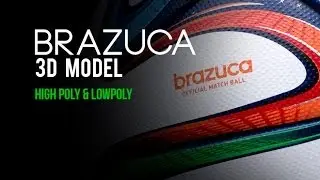 The Brazuca Ball 3D Model