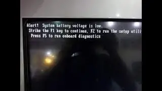 LOW SYSTEM VOLTAGE ERROR on Dell.