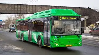 Поездка на автобусе ЛИАЗ 5292.67 (CNG) (борт 2513) (2022 г.в) маршрут 15 Г. Челябинск