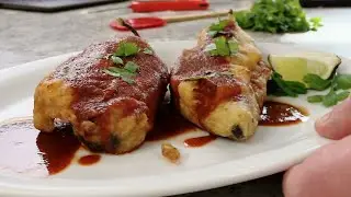 Chile relleno with choriqueso featuring Jimenez Chorizo Especial