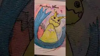We got our dad into #Pokemon.  He tried to paint 🎨 #Mimikyu #shorts